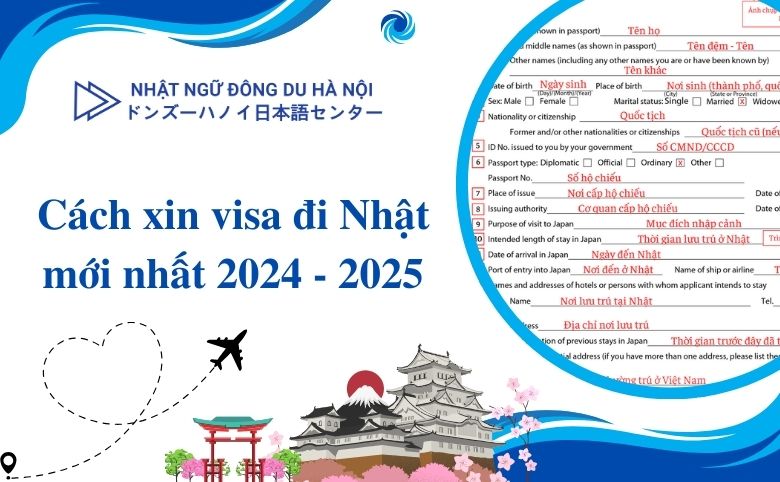 cách xin đơn visa đi Nhật