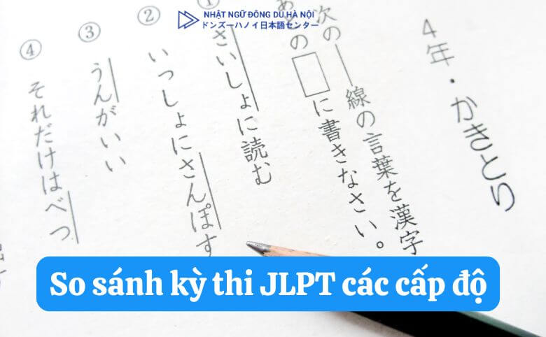 So sánh kỳ thi JLPT các cấp độ